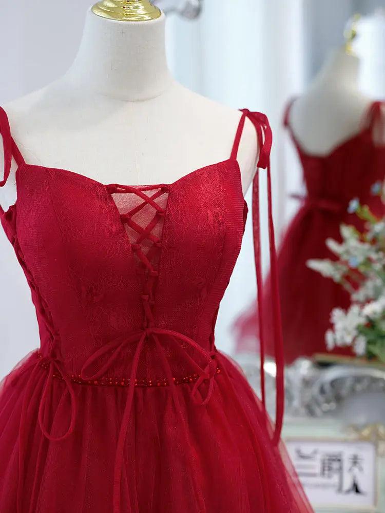 Wine Red Dress Slimming Annual Meeting Niche Light Luxury Wedding cj