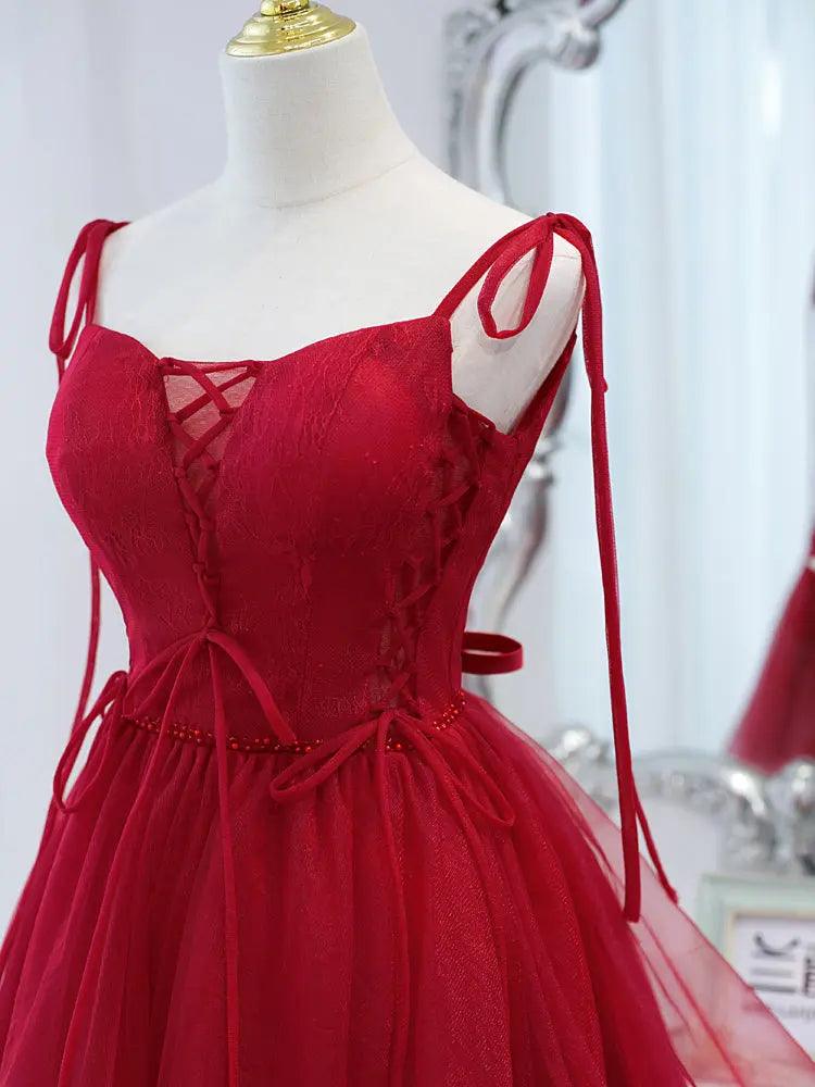 Wine Red Dress Slimming Annual Meeting Niche Light Luxury Wedding cj