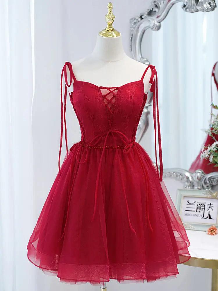 Wine Red Dress Slimming Annual Meeting Niche Light Luxury Wedding cj