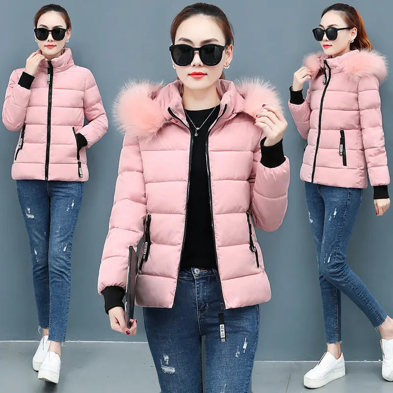 Winter padded jacket students short down padded jacket cj