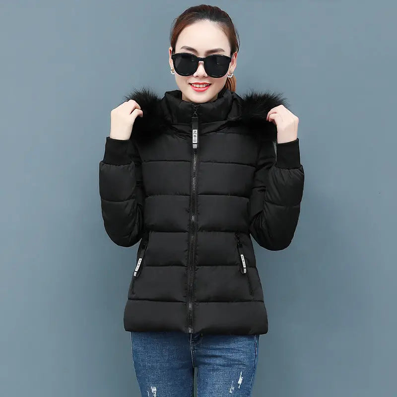 Winter padded jacket students short down padded jacket cj