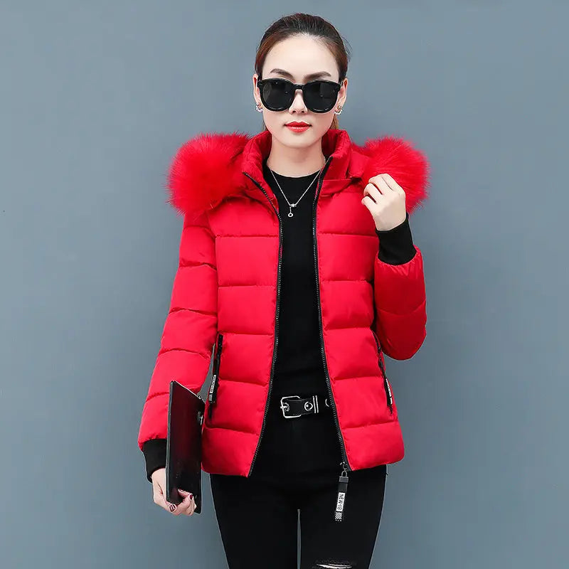 Winter padded jacket students short down padded jacket cj