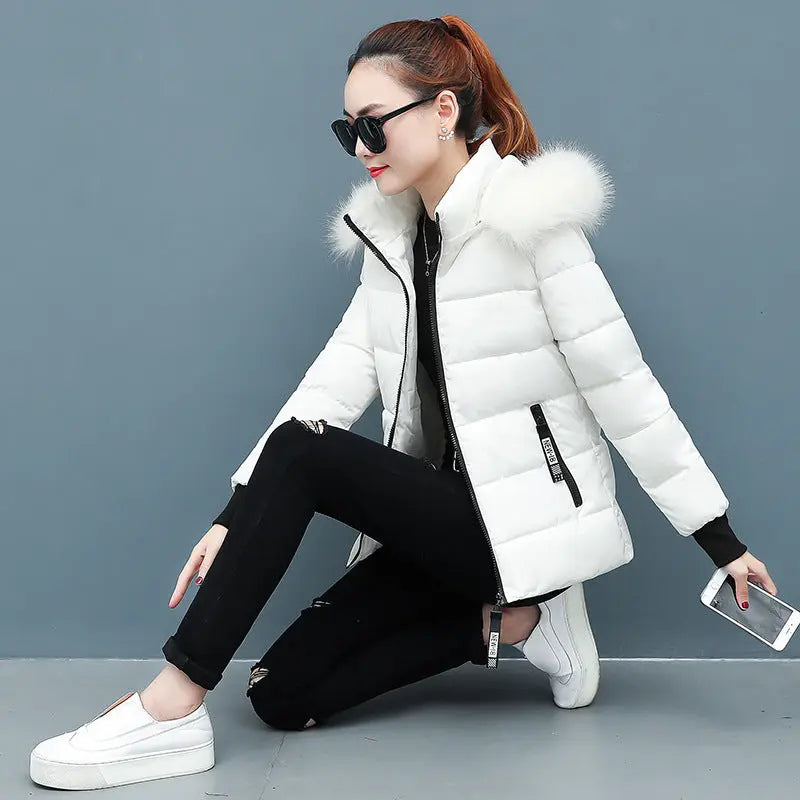 Winter padded jacket students short down padded jacket cj