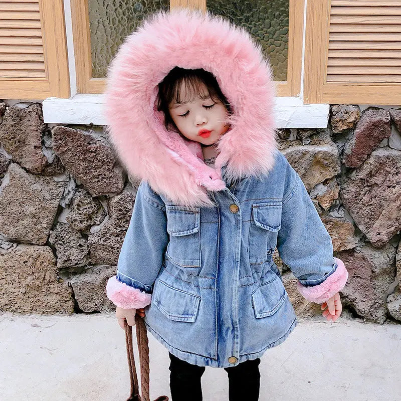 Winter plus girls denim jacket cj