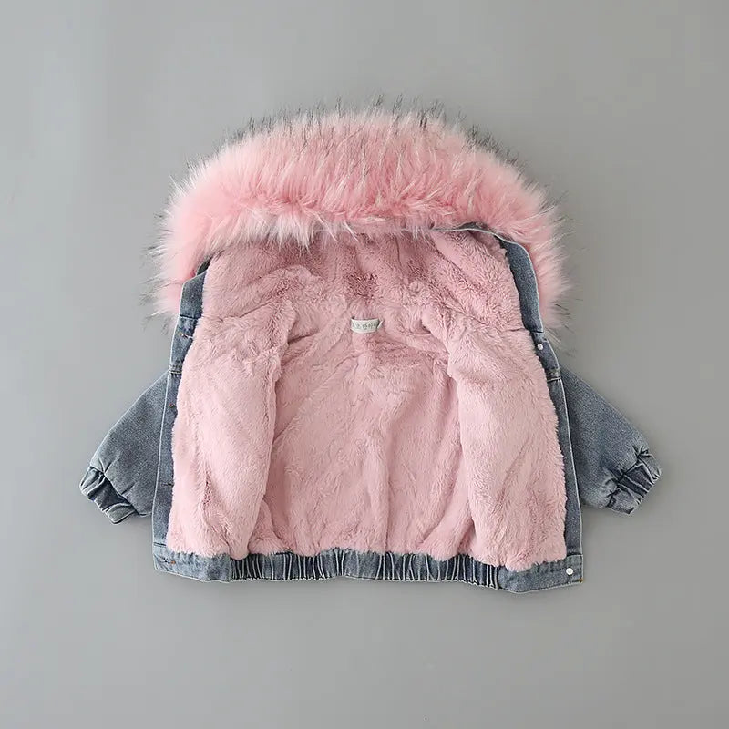 Winter plus girls denim jacket cj