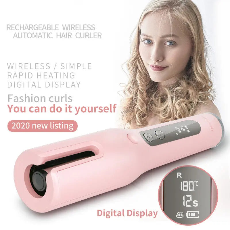 Wireless Automatic Curler USB  LCD Screen Ceramic Heating Anti-perm Curler cj