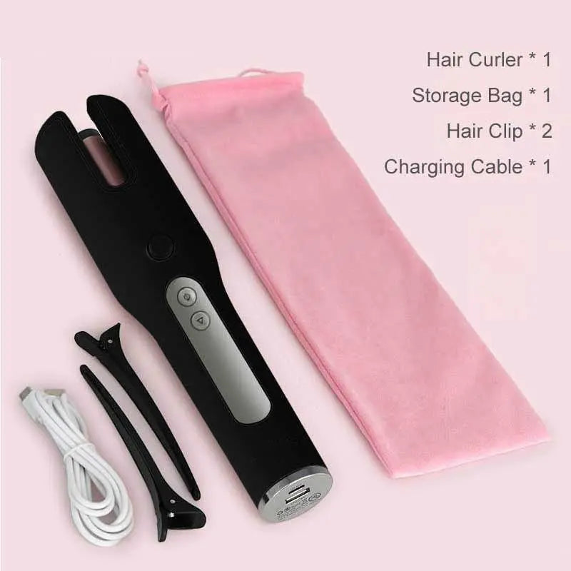 Wireless Automatic Curler USB  LCD Screen Ceramic Heating Anti-perm Curler cj