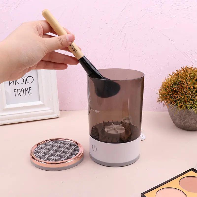 Women Eye Shadow Brush Cleaning Tool Portable Electric Makeup Brush Cleaner Machine With USB Charging Automatic Cosmetic Brush cj