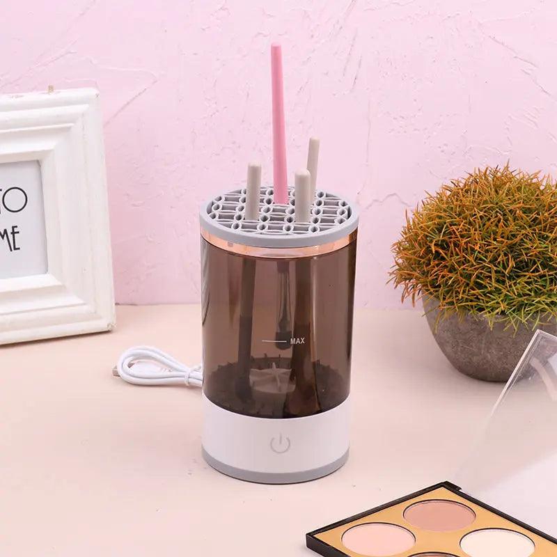 Women Eye Shadow Brush Cleaning Tool Portable Electric Makeup Brush Cleaner Machine With USB Charging Automatic Cosmetic Brush cj