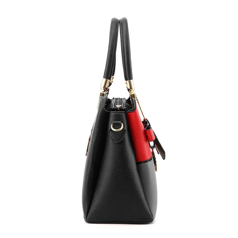 Women's contrast color handbag shoulder bag cj