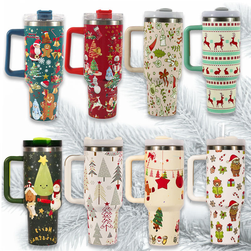 Enjoy the festive season with our Christmas-themed Stainless Steel Vacuum Cup. Keep your beverages hot or cold in style. Shop now for a holiday-inspired, durable cup perfect for any occasion