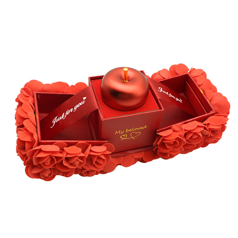 Valentinsgeschenkset "Ewige Rose" mit Kristallkette