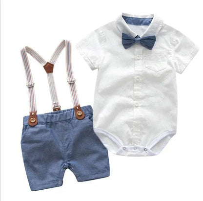 Baby gentleman suit baby romper bib two - piece suit - Shop with VannyBaby gentleman suit baby romper bib two - piece suitKids & BabiesShop with Vannycj59Baby gentleman suit baby romper bib two - piece suit cj