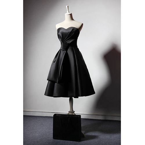 Black Satin Bra Mini Dress — Bandage, Sleeveless & Zip-Up