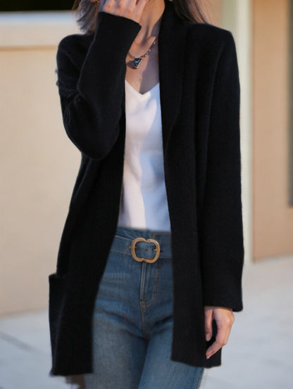 Loose Pockets Sweater Coat For Women