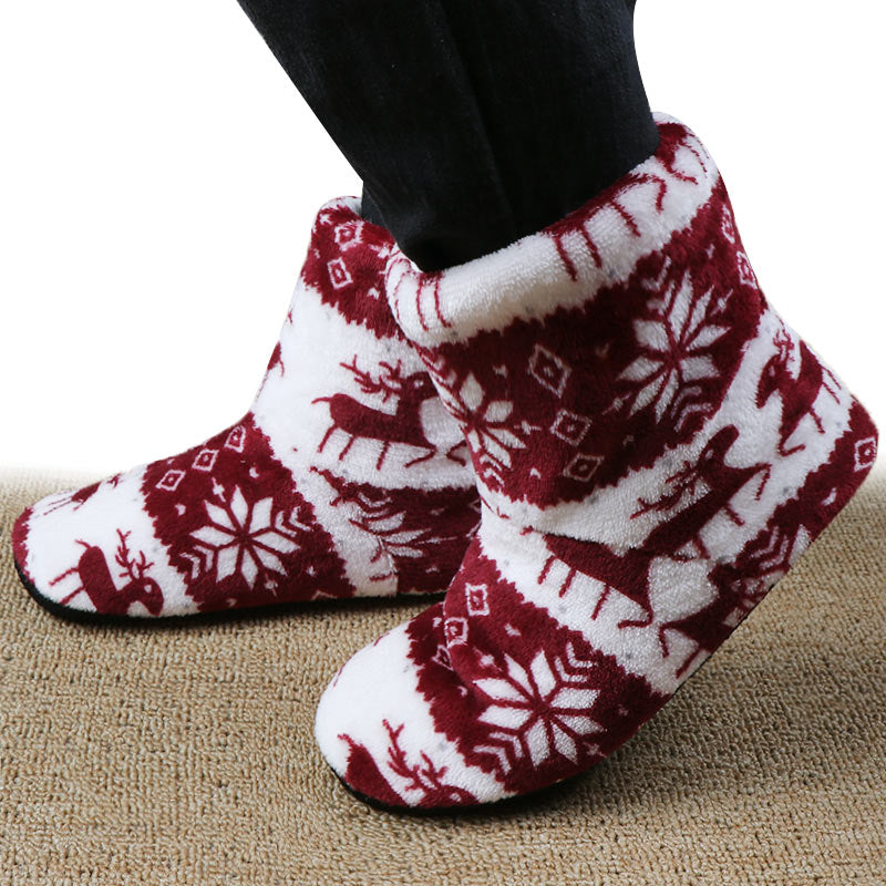 Christmas Elk Floor Shoes Indoor Socks Shoes Warm Plush House Slippers Festive Holiday Footwear Cozy Christmas Slippers Seasonal Home Comfort Christmas Home Accessories ShopWithVanny Top-Ranking Holiday Footwear Exclusive House Slipper Deals
