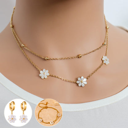 Fashion Jewelry Stainless Steel Flower DaisyFlower