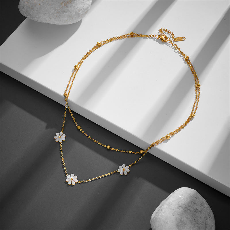 Fashion Jewelry Stainless Steel Flower DaisyFlower