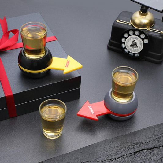 Rotatable Arrow Beer Wine Board Game Spin Drinking Game Pointer Shot Spinner Party Game Glass Cup Kit Table Gifts Entertainment Shop with Vanny