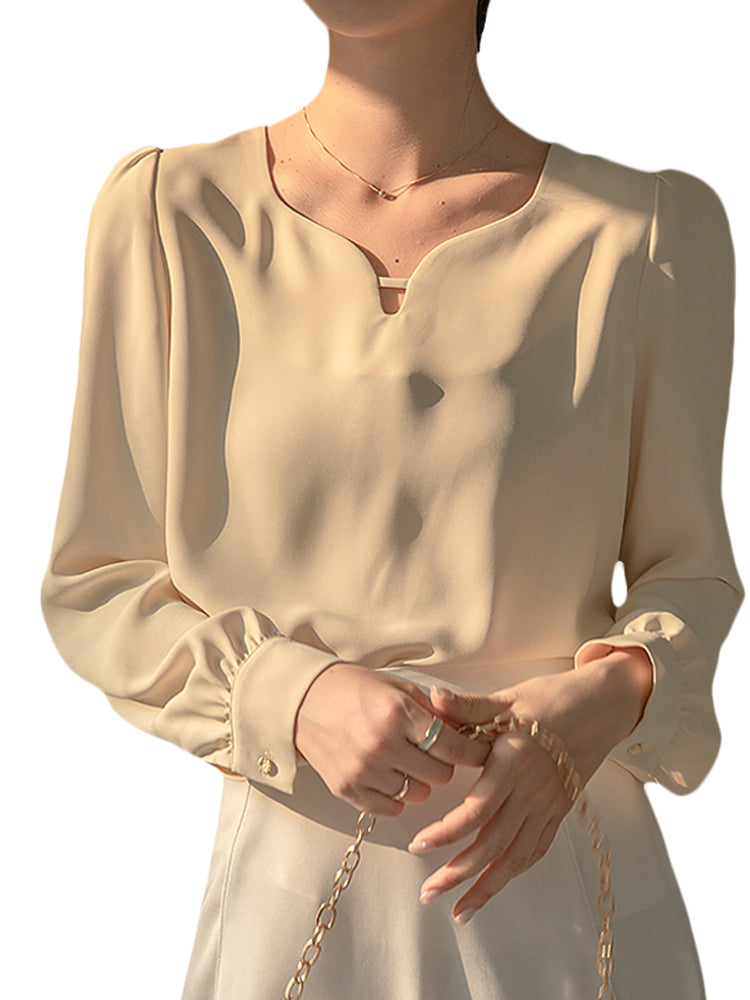 French Vintage Long Sleeve Shirt Women's Spring Dress